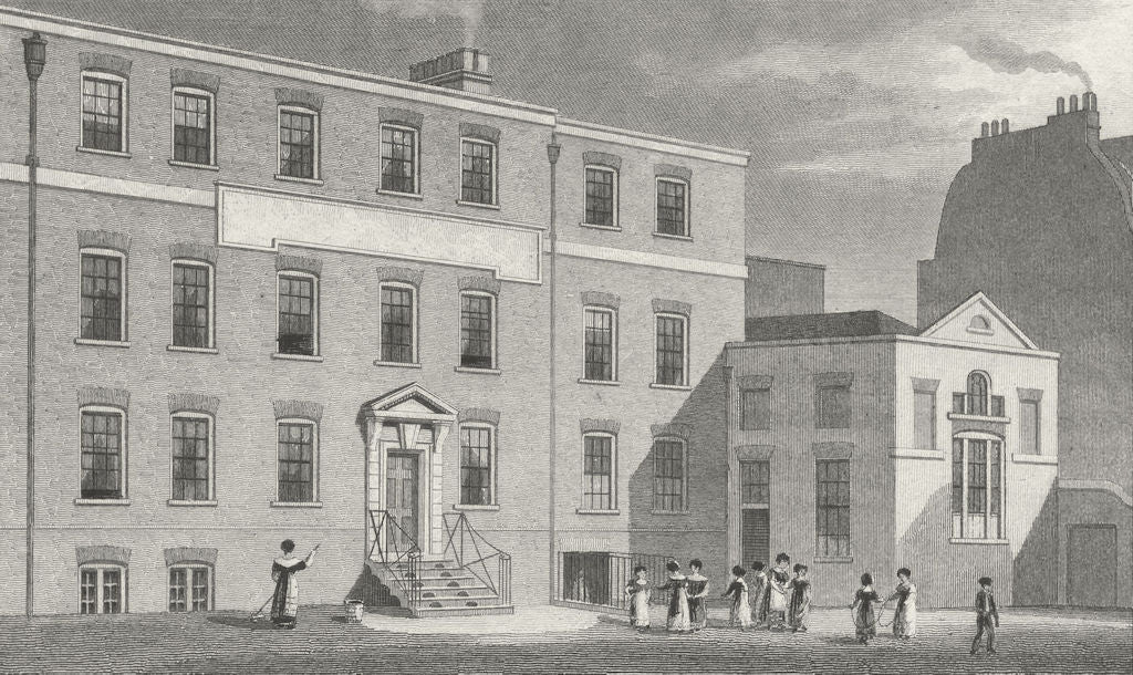 LONDON. Licensed Victuallers School, Kennington 1828 old antique print picture